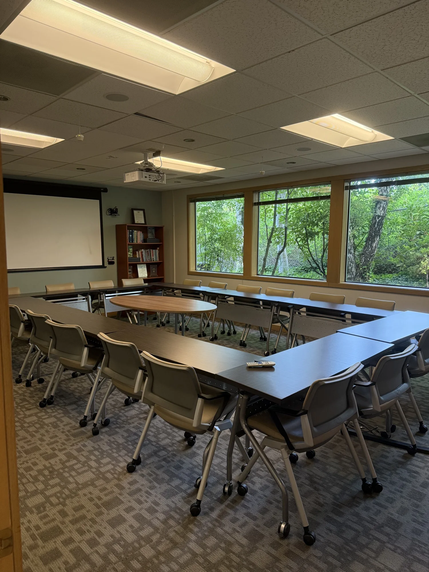 Conference room viewed from its doorway